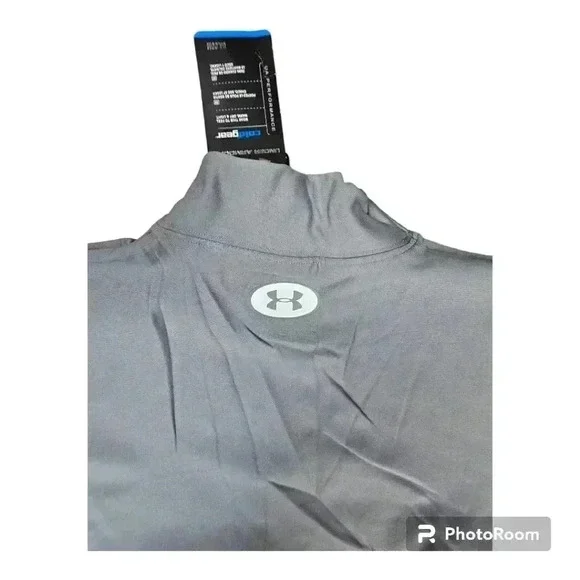 UNDER ARMOUR COLDGEAR COMPRESSION MOCK LS SHIRT GRAY STYLE# 1000512 NWT LARGE - Picture 4 of 8